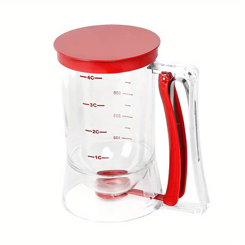 900ml Batter Dispenser 🍰 – Hand-Held Graduated Funnel | Perfect for precise and mess-free pouring of pancake 🥞, cupcake 🧁, and cake 🎂 batter. Ideal for home bakers and kitchen enthusiasts! 👩‍🍳✨