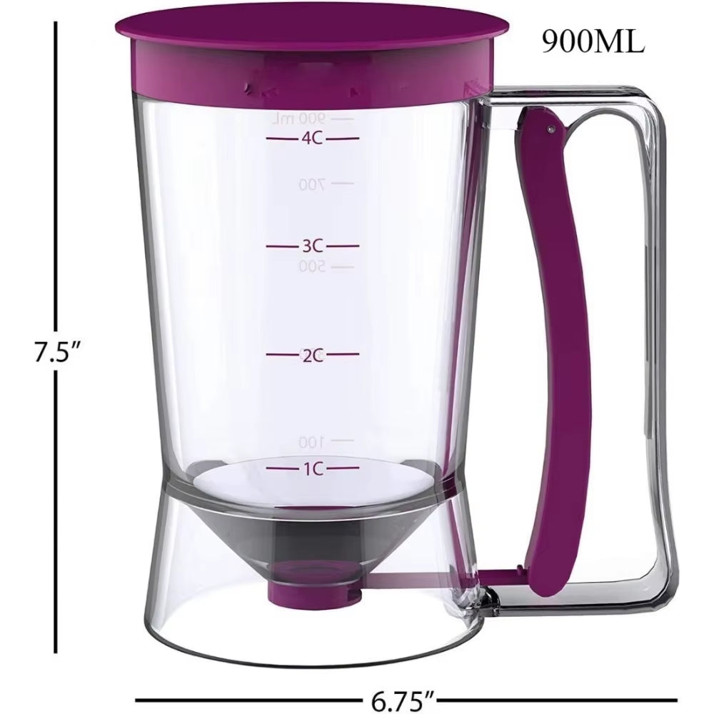 900ml Batter Dispenser 🧁 – Precision Squeeze Handle for Cakes, Pancakes & Baked Goods