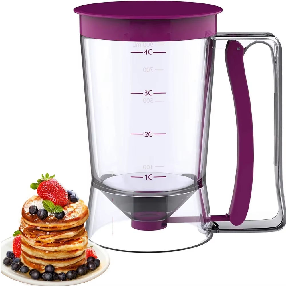 900ml Batter Dispenser 🧁 – Precision Squeeze Handle for Cakes, Pancakes & Baked Goods