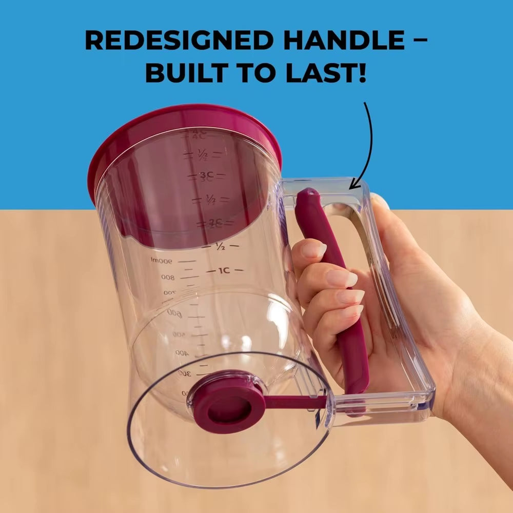 900ml Batter Dispenser 🧁 – Precision Squeeze Handle for Cakes, Pancakes & Baked Goods