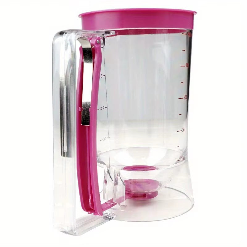 900ml Batter Dispenser 🍰 – Hand-Held Graduated Funnel | Perfect for precise and mess-free pouring of pancake 🥞, cupcake 🧁, and cake 🎂 batter. Ideal for home bakers and kitchen enthusiasts! 👩‍🍳✨