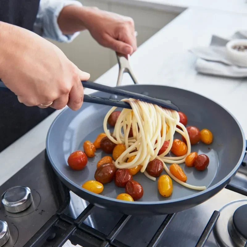 2-in-1 Nylon Grip Flip Tongs 🍳 – Egg Spatula & Steak Turner Clamp for Cooking